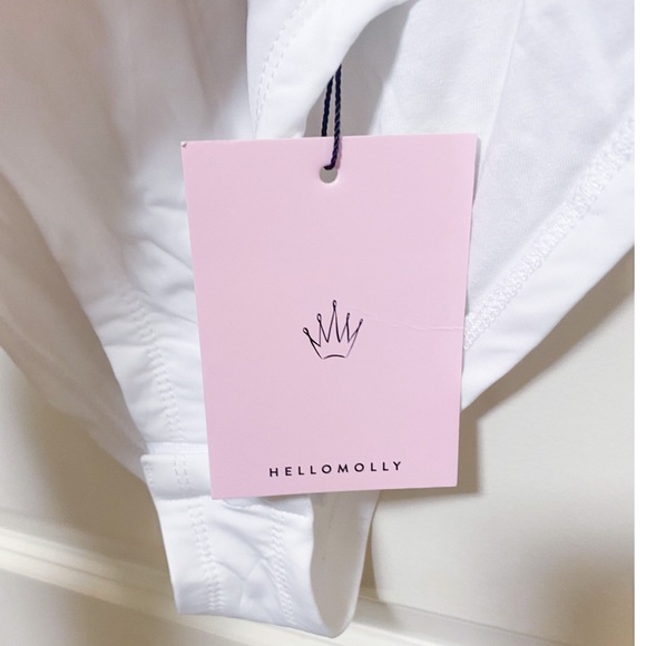 Hello Molly Chill & Drink Bodysuit - White Black Polka Dot - Picture 7 of 8